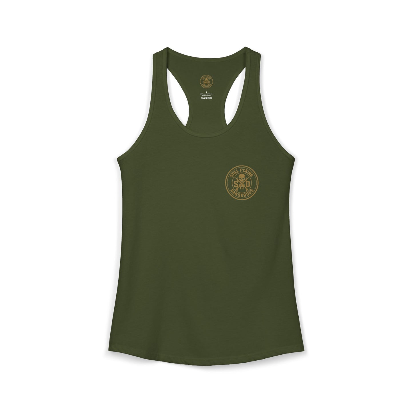Women's Racerback Tank - Built to Move. Built to Fight.