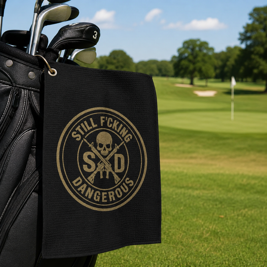 SFD Golf Towel - Wipe Away the Mistakes. Keep Swinging.