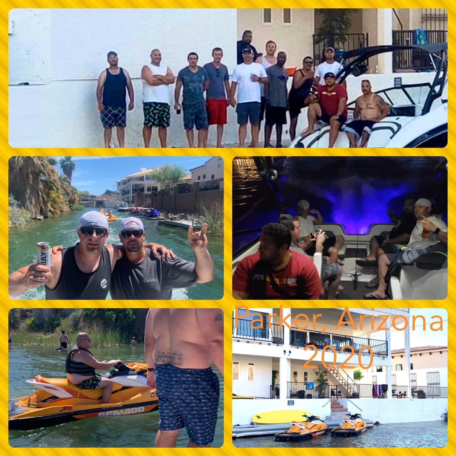 Parker, Arizona 2020 — boats, jet skis, river day collage