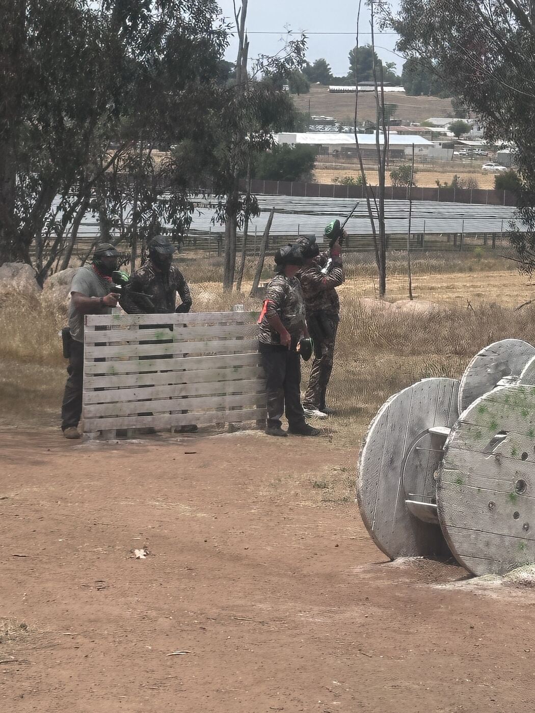 Holding the bunker — pallet wall, full camo, marker up