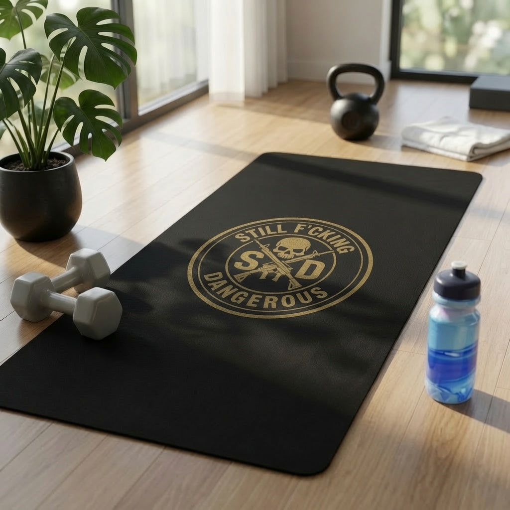 SFD Rubber Yoga Mat - Strength Isn't Always Loud